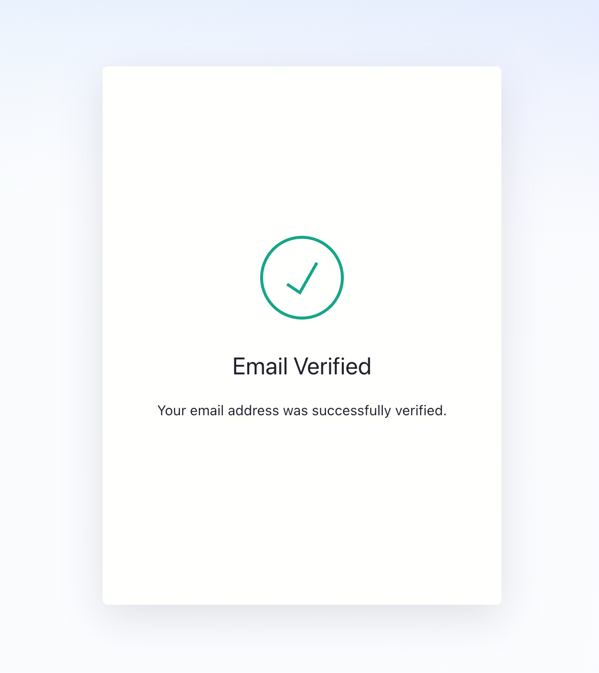 Email verification link